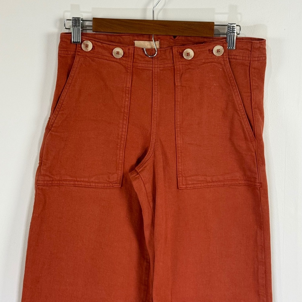 Pilcro and the Letterpress The Kit Wide Leg High Rise Utility Style Pants 27 - Picture 5 of 13